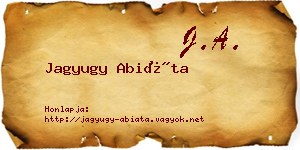 Jagyugy Abiáta névjegykártya